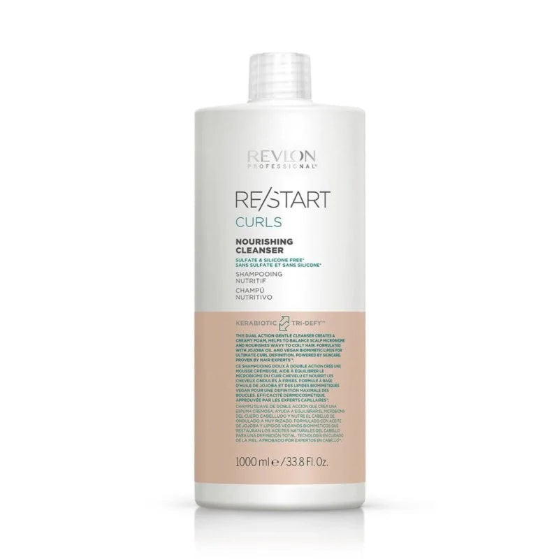 Shampoo Nutriente Restart Curls 1000ml per Ricci Definiti e Idratati