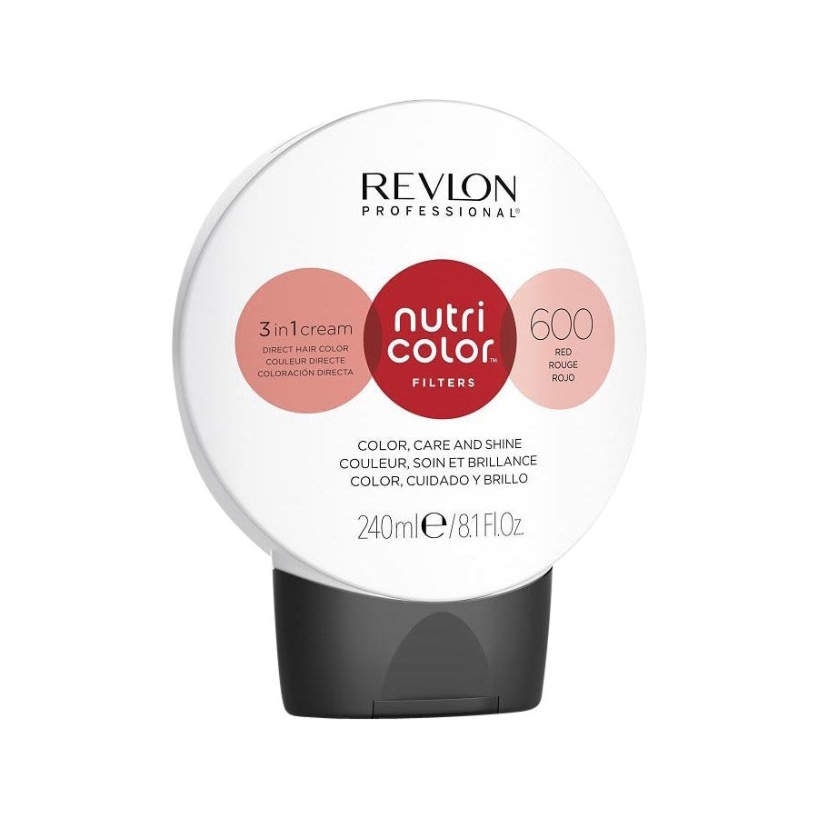 Revlon Professional Nutri Color Filters 600 Rosso Intenso Maschera Capelli Colorante Rinfrescante