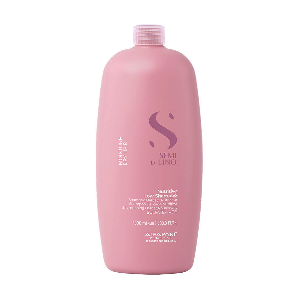 Alfaparf Semi di Lino Shampoo Idratante Nutritivo Delicato Capelli Secchi 1000ml Maxi Formato