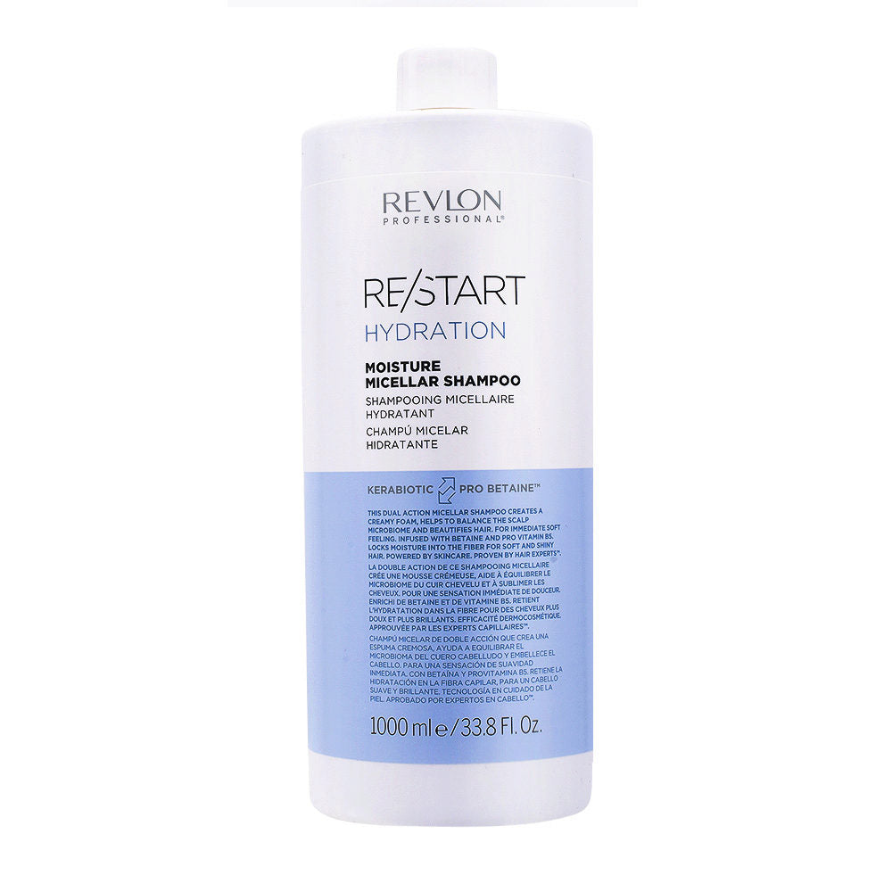 Revlon Restart Hydration Shampoo Micellare 1000ml: Idratazione Profonda per Capelli Secchi