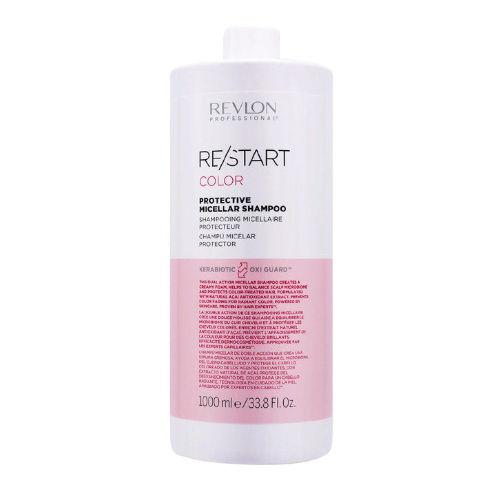 Revlon Restart Shampoo Micellare Protettivo Colore 1000ml per Capelli Tinti Luminous