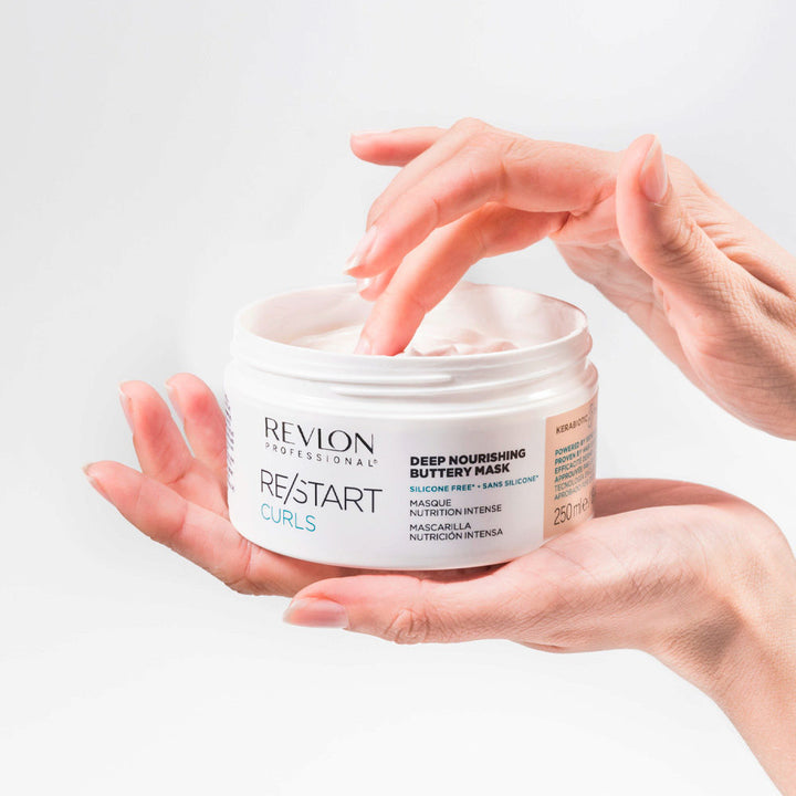 Revlon Restart Curls Maschera Ricca Nutriente Profonda 250ml per Capelli Ricci Morbidi