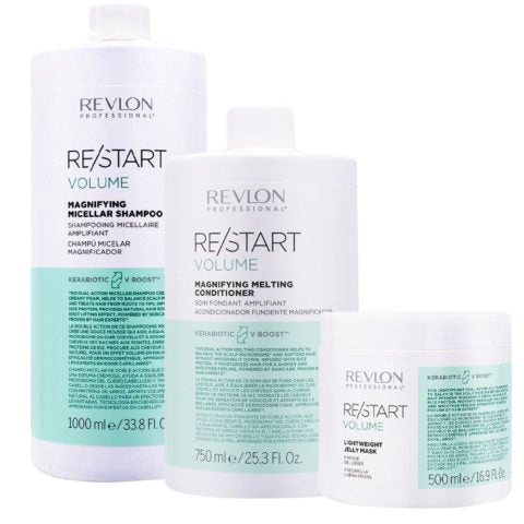 Revlon Restart Volume Maschera Gel 500ml: Volume, Idratazione & Rinforzo per Capelli Fini