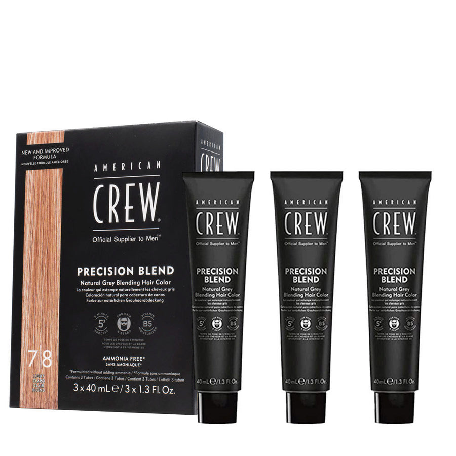 American Crew Precision Blend Tinta Capelli Barba Naturale 3x40ml Biondo Chiaro 7/8
