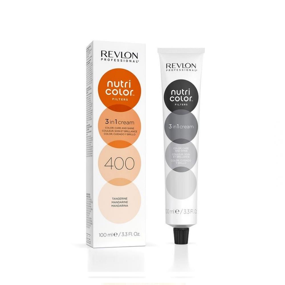 Revlon Nutri Color Filters 400 Mandarino: Crema Colorante Istantanea 3-in-1 per Capelli Brillanti 100ml